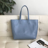 Genuine Leather Tote Bag blue  Soft Leather Ladies Purse Leather Work Laptop Bag 