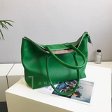 real leather tote with zipper leather laptop tote bag women's leather tote bag green