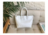 white Leather Work Laptop Bag Zip Top Leather Tote Bags Cowhide Tote Womens