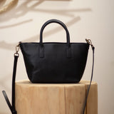 Zipper Leather Mini Tote Purse For Women