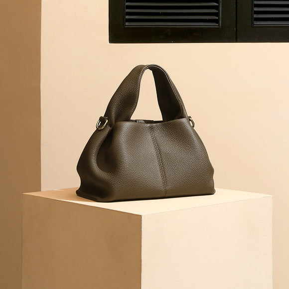 Grey Leather Handbag Gray Leather Purse Grey Leather Crossbody Bag Womens