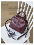 genuine leather doctor style handbag black leather satchel top handle crossbody bag 