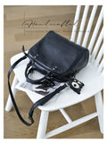 genuine leather doctor style handbag black leather satchel top handle crossbody bag 