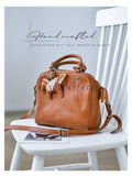 Genuine Leather Satchel Bag Women Cute Leather Handbag With Top Handle