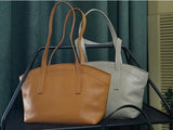 Womens Genuine Leather Tote Purse Zip Top Leather Tote Tan Leather Tote