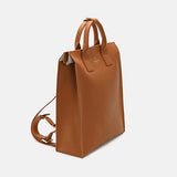 brown leather backpack pocketbook fro ladies