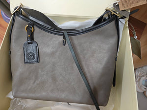 Women's Leather Hobo Bags Leather Hobo Crossbody Gray Hobo Purse