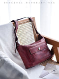 Womens burgundy Leather Satchel Bag Black Crossbody Satchel 