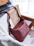 Womens burgundy Leather Satchel Bag Black Crossbody Satchel 