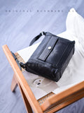 Womens Black Leather Satchel Bag Black Crossbody Satchel 