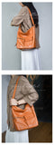 Genuine Leather Shoulder Bag With Front Pocket tan leather slouchy crossbody purse Womens