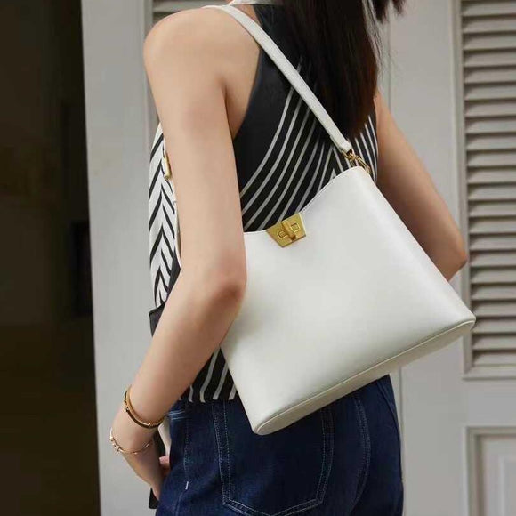 Women's Small Leather Hobo Bags White Leather Hobo Bag White Hobo Shoulder Bag