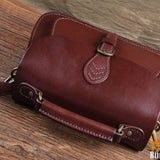 Ladies Leather Satchel Leather Saddle Bag Purse Crossbody brown satchel