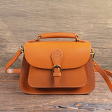 Ladies Leather Satchel Leather Saddle Bag Purse Crossbody Satchel Handbags 