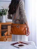 Leather Satchel For Women Brown Satchel purse Ladies Satchel Handbags 