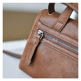 Small Genuine Leather Flap Crossbody Bag With Top Handle Leather Crossbody Purse Womens