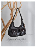 black genuine leather hobo purse
black leather underarm purse 