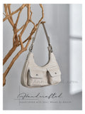 beige genuine leather hobo purse womens leather underarm purse