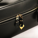 Black Leather Vanity Bag