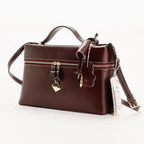 Brown Leather Vanity Bag