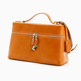 Tan Leather Vanity Bag