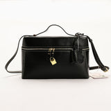 Black Leather Vanity Bag