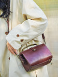 Women's Doctor Style Purse Leather Mini Frame Bag Purse