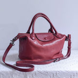 small leather tote bag Soft Leather Tote With Zipper  Leather Crossbody Tote Womens 