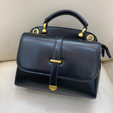 Black Satchel Handbag Black Leather Satchel Genuine Leather Satchel Women's