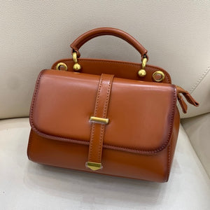 Genuine leather satchel for women brown satchel handbag