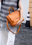 tan leather tote handbag Genuine Leather Satchel Bag Ladies