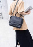 Black Leather Satchel Handbag Genuine Leather Satchel Bag Ladies