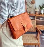 Genuine Leather Medium Satchel Purse Cross Body Satchel For Women 