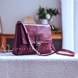 Burgundy Medium Satchel Purse Cross Body Satchel For Women 