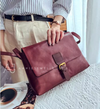 Genuine Leather Medium Satchel Purse Cross Body Satchel For Women 