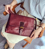 Burgundy Medium Satchel Purse Cross Body Satchel For Women 