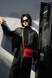 Woven Leather Zip Top Handbag Brown Leather Crossbody Box Bag Women
