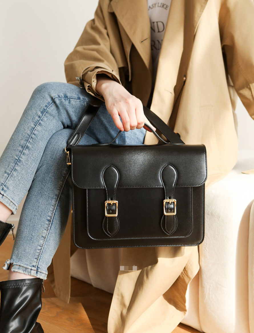 Girls leather satchel sales
