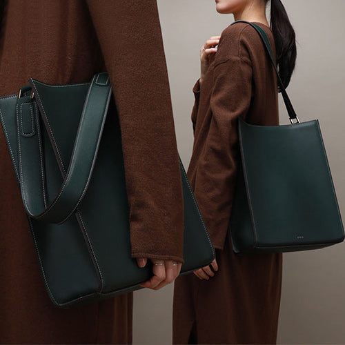 Minimalist Soft Leather Tote Bucket Crossbody Bag – iLeatherhandbag