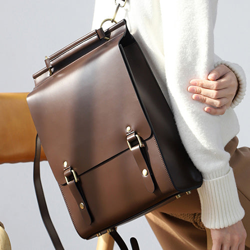 Taertii Genuine Leather Backpack For Men Vintage 17.3 inch Laptop Bag  Large... | eBay