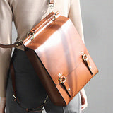 Best Leather Satchel Laptop Backpack Bags - Annie Jewel