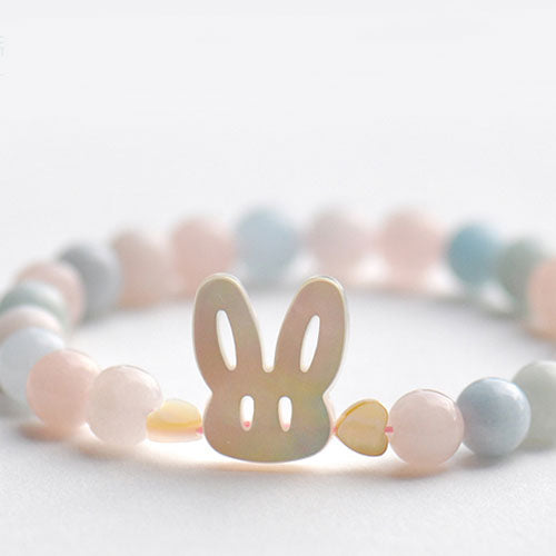Silver Bracelet Rabbit Beade Bracelets Cute Gift Jewelry