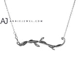 Sterling Silver Vintage Necklace Handmade Branch Charm Necklace Gift Jewelry Accessories Girls Women - Annie Jewel