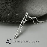 Sterling Silver Necklace Handmade Branch Pendant Charm Necklace Gift Jewelry Accessories Girls Women - Annie Jewel