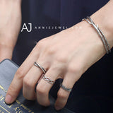 Silver Ring Unique Handmade Branch Cross Adjustable Ring Gift Jewelry Accessories - Annie Jewel