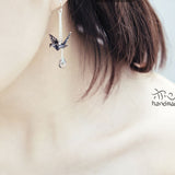 Handmade Earrings Origami Crane Thread Long Drop Dangle Gift Jewelry Accessories Girls Women - Annie Jewel