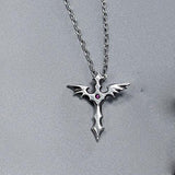 Silver Necklace Gemini Cross Punk Spirit Zodiac Astrology Constellation Charm Chokers Gift Jewelry Accessories Women Christmas - Annie Jewel