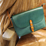 Leather Tan Satchel Bag Women's Satchel Purse - Annie Jewel