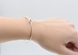 Sterling Silver Bracelets Minimal Knot Cuff Bangle Handmade Bracelets Gift Jewelry Accessories Women - Annie Jewel