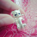 Handmade Silver Ring Kitty Cat Unique Cute Adjustable Wrap Ring Christmas Gift Jewelry Accessories Women - Annie Jewel